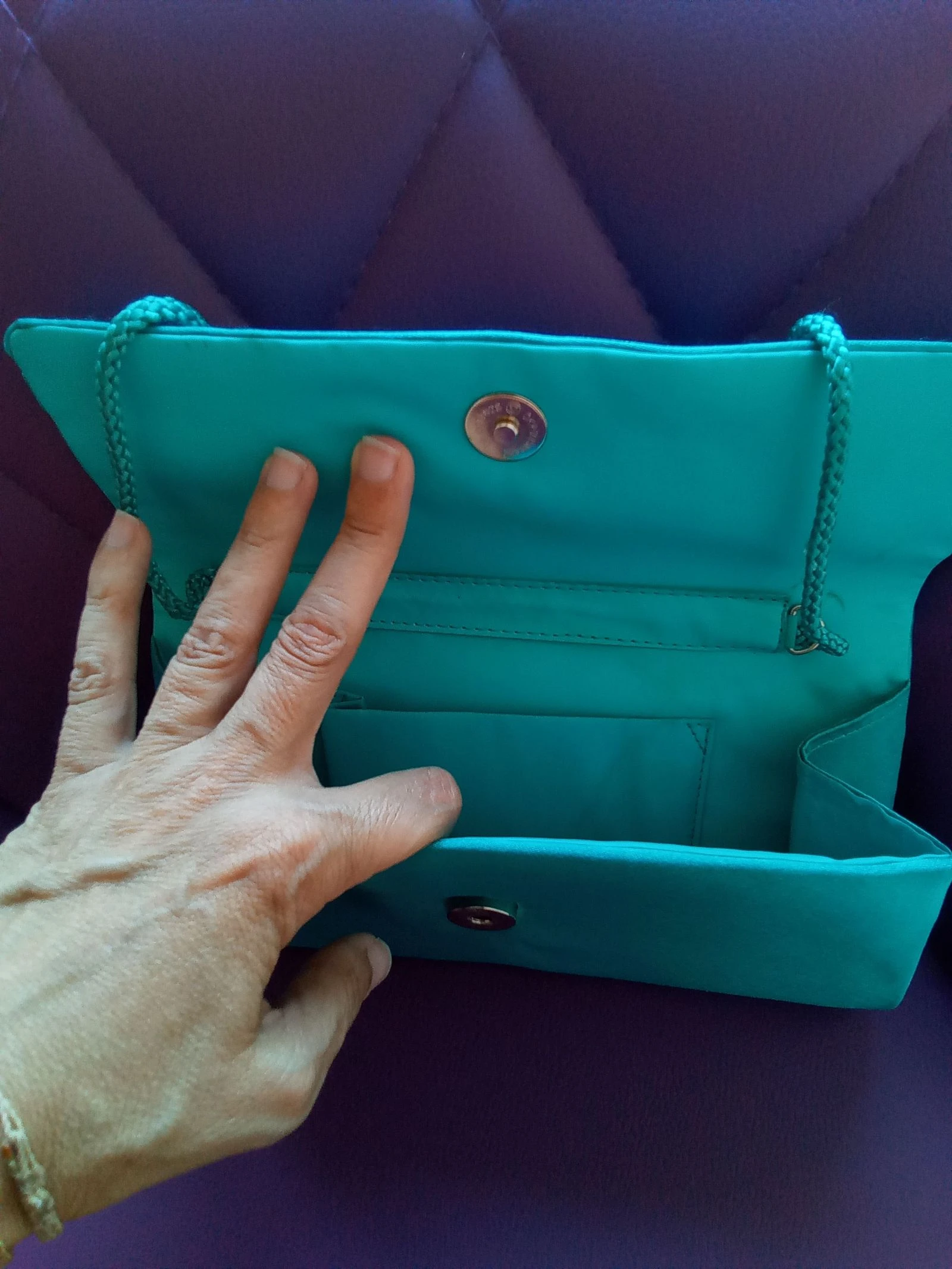 Turquoise feesttas (blauwgroen) – photo 3